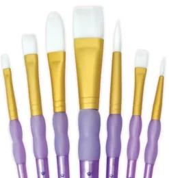 Set de 7 Pinceles Pelo Sintético Blanco Crafter's Choice Royal & Langnickel