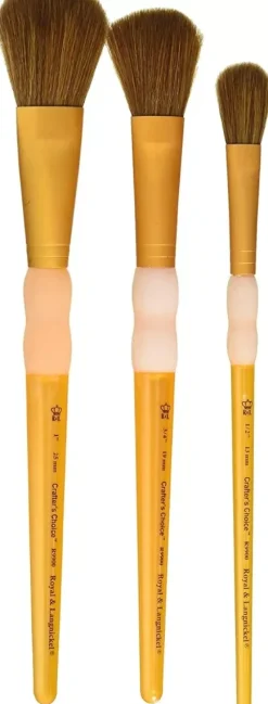 Set de 3 Pinceles Redondos Pelo de Camello Crafter's Choice Royal & Langnickel