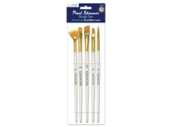 Set de 5 Pinceles Shimmer Nylon Dorado Multicraft