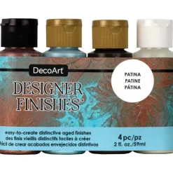 Set de 4 Pinturas Designer Finishes Patina DecoArt