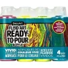 Set de 4 Pinturas Fluid Art Tropical DecoArt