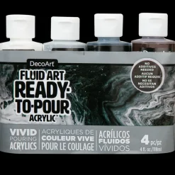 Set de 4 Pinturas Fluid Art Neutral DecoArt