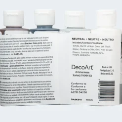 Set de 4 Pinturas Fluid Art Neutral DecoArt
