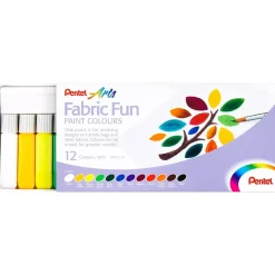 Set de 12 pinturas líquidas textiles Pentel
