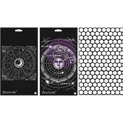 Set de 3 plantillas de stencil Celestial Finnabair Prima