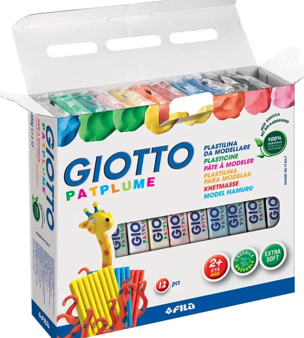Set de 12 plastilinas Patplume Giotto 350gr