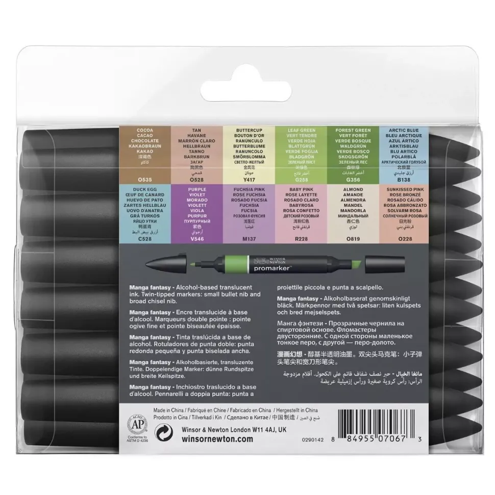 Set de 12+1 Promarker Manga Fantasy Winsor and Newton