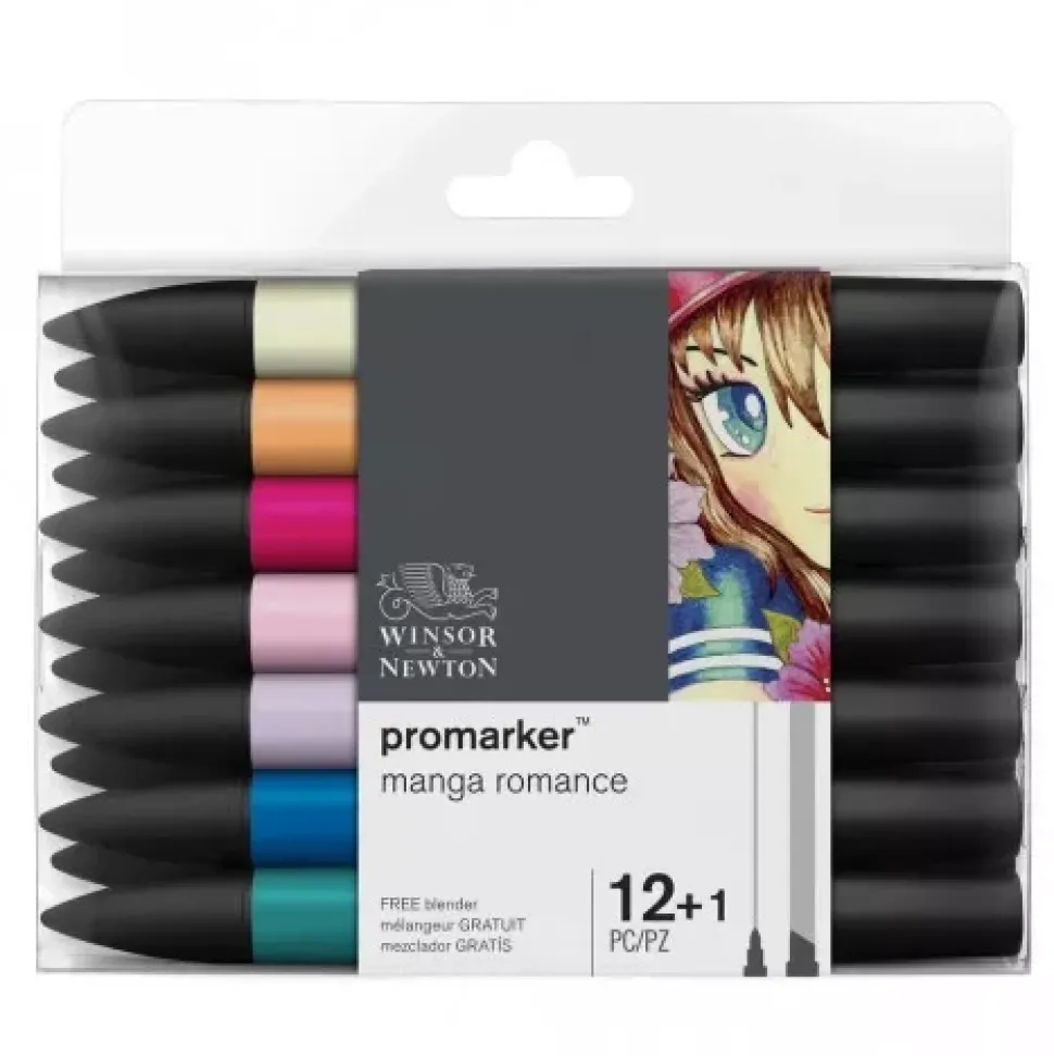 Set de 12+1 Promarker Manga Romance Winsor & Newton