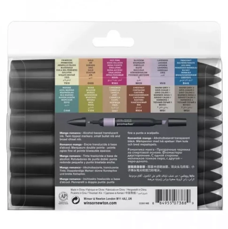 Set de 12+1 Promarker Manga Romance Winsor & Newton
