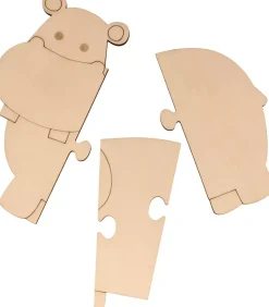 Set de 4 Puzzles de Madera Safari Artemio