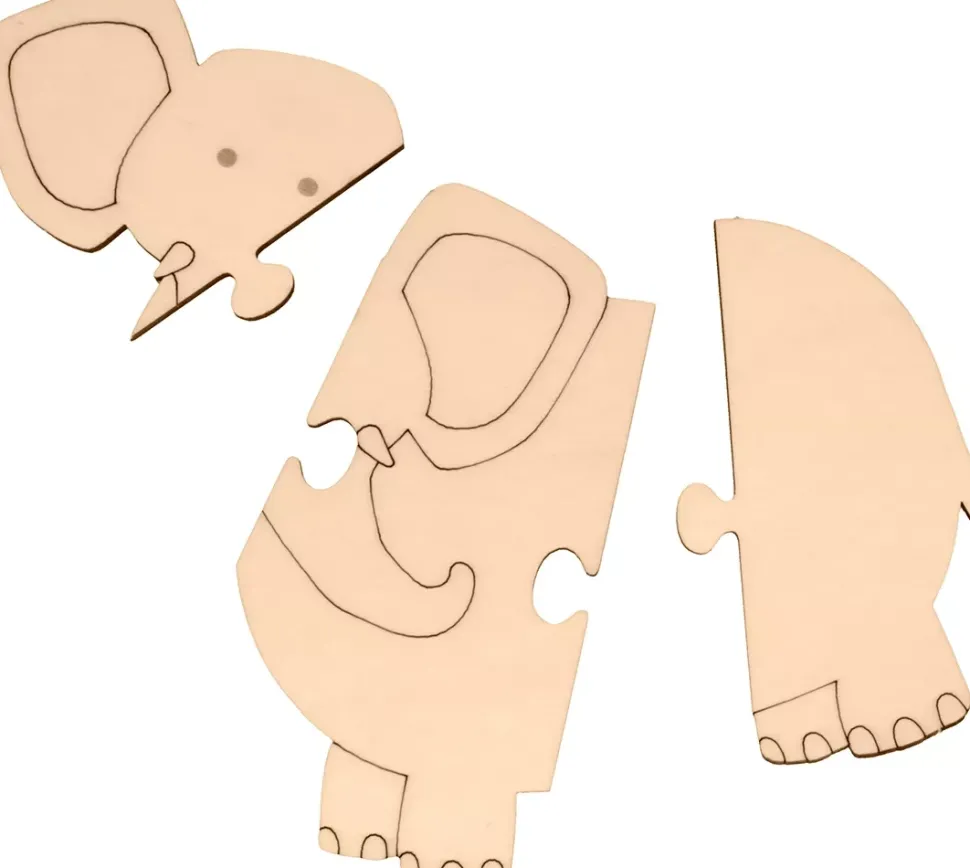 Set de 4 Puzzles de Madera Safari Artemio