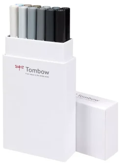 Set de 12 rotuladores ABT Dual Brush Colores Grises Tombow