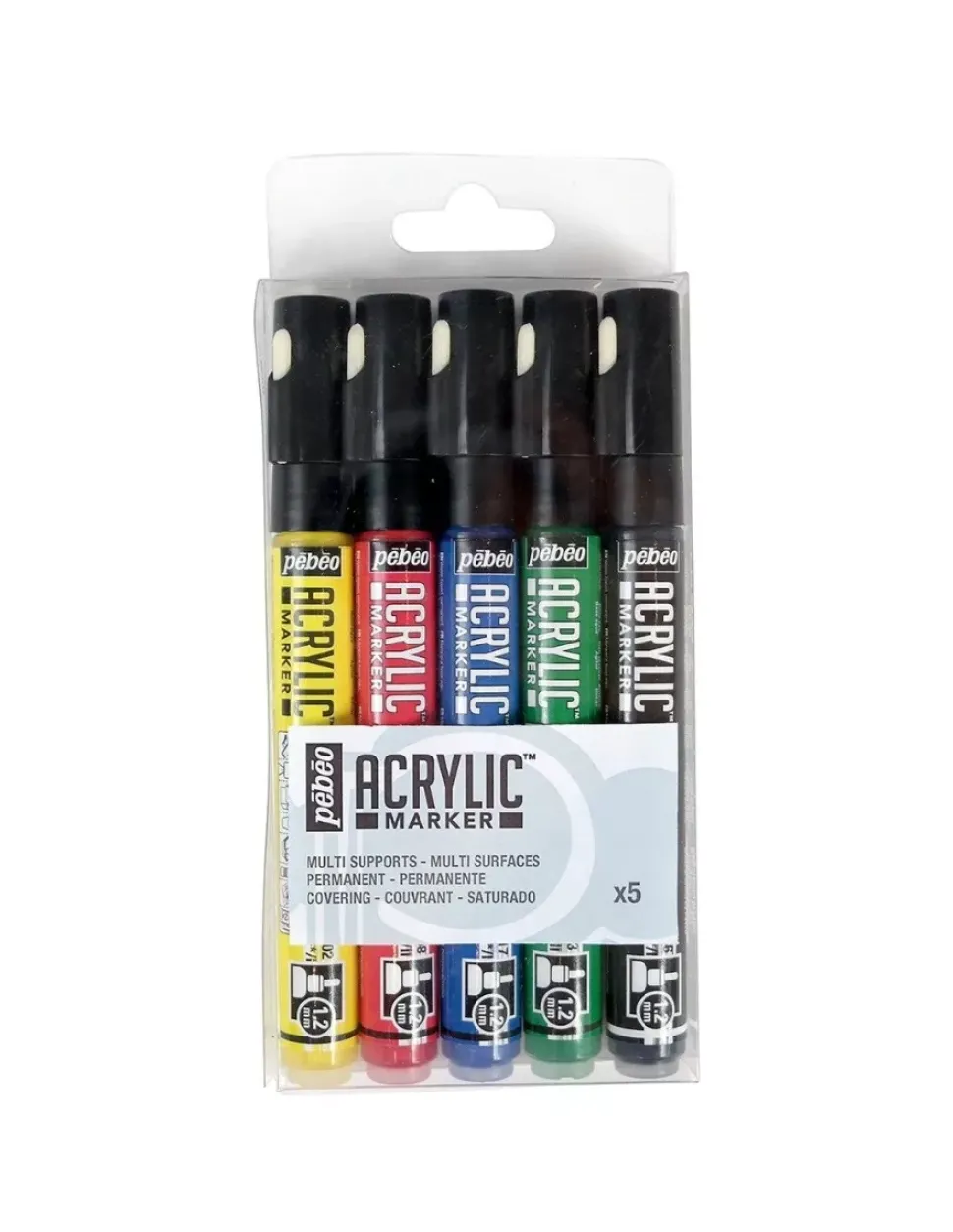 Set de 5 Rotuladores Acrílicos Permanentes Pebeo