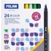 Set de 24 rotuladores bicolor Milan