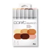 Set de 6 Rotuladores Copic Sketch Tonos piel Copic