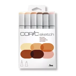 Set de 6 Rotuladores Copic Sketch Tonos piel Copic