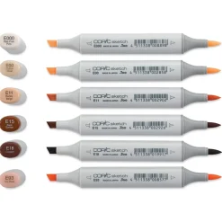 Set de 6 Rotuladores Copic Sketch Tonos piel Copic