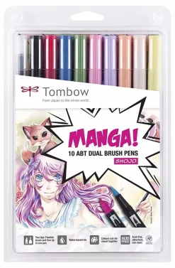 Set de 10 rotuladores Dual Brush Manga Shojo Tombow