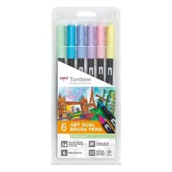 Set de 6 rotuladores Dual Brush Colores Pastel Tombow