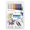 Set de 10 rotuladores Dual Brush Manga Shonen Tombow
