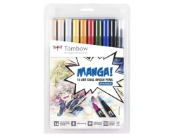 Set de 10 rotuladores Dual Brush Manga Shonen Tombow
