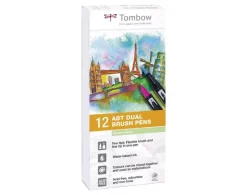 Set de 12 rotuladores Dual Brush Colores Pastel Tombow