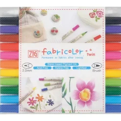 Set de 12 rotuladores Fabricolor Twin