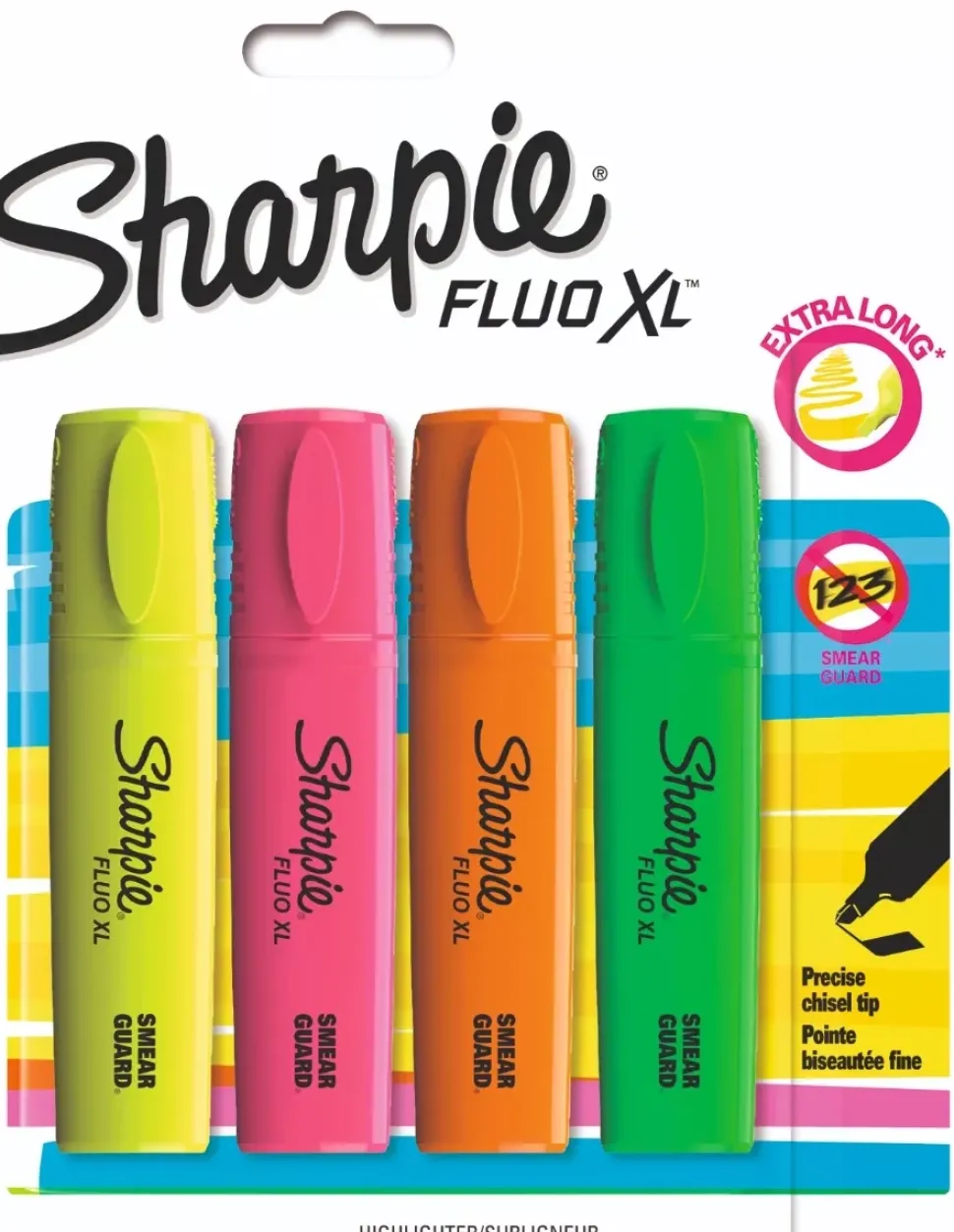Set de 4 Rotuladores Fluorescentes Fluo XL Sharpie