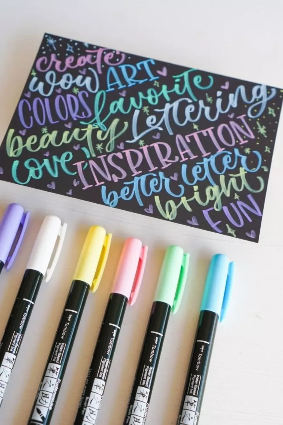 Set de 6 Rotuladores Fudenosuke Punta Blanda Tombow