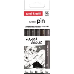 Set de 5 rotuladores Manga Shojo Pin Uni-Ball