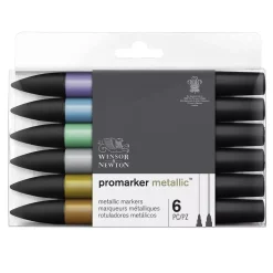 Set de 6 Rotuladores Metálicos con Base Agua Promarker Winsor and Newton