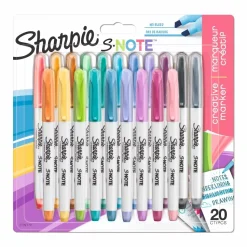 Set de 20 Rotuladores Pastel S-Note Punta 2 en 1 Sharpie