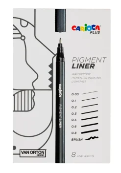 Set de 8 rotuladores pigment liner Carioca Plus