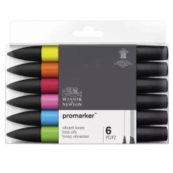 Set de 6 Rotuladores Promarker Colores Vibrantes Winsor and Newton