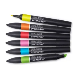 Set de 6 Rotuladores Promarker Colores Vibrantes Winsor and Newton