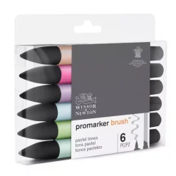 Set de 6 Rotuladores Promarker Brush Tonos Pastel Winsor and Newton