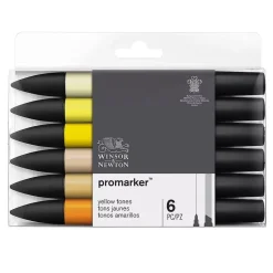Set de 6 Rotuladores Promarker Tonos Amarillos Winsor and Newton