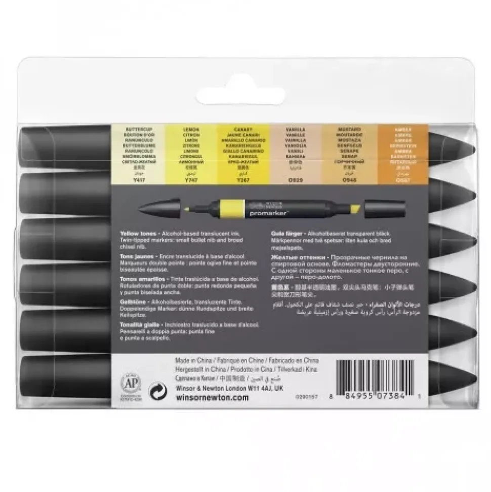 Set de 6 Rotuladores Promarker Tonos Amarillos Winsor and Newton