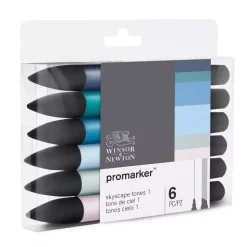 Set de 6 Rotuladores Promarker Tonos Cielo Winsor and Newton