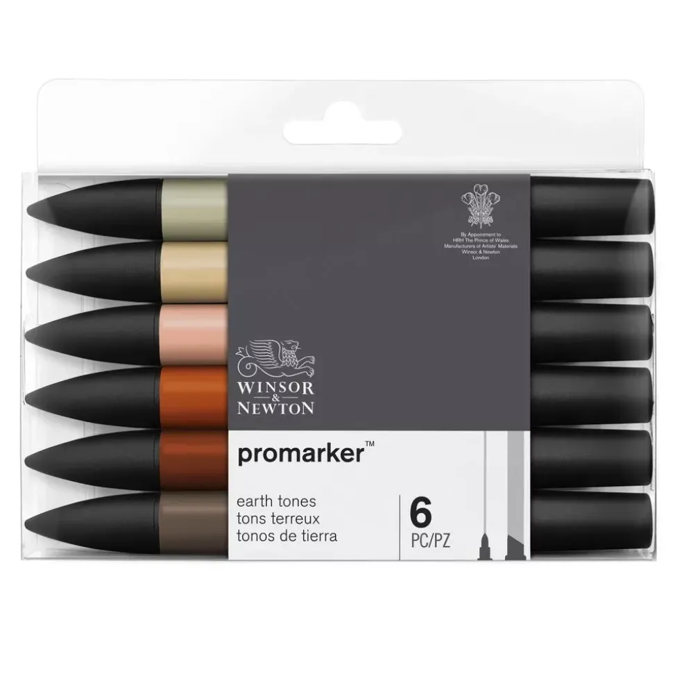 Set de 6 Rotuladores Promarker Tonos Tierra Winsor and Newton