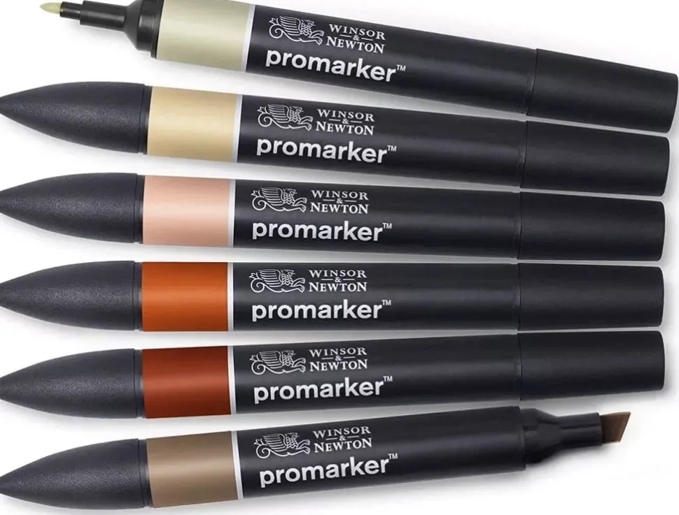 Set de 6 Rotuladores Promarker Tonos Tierra Winsor and Newton