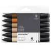 Set de 6 Rotuladores Promarker Tonos Piel #02 Winsor and Newton
