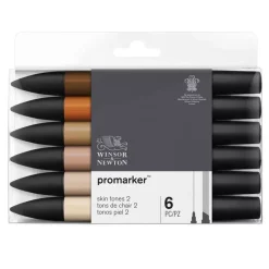Set de 6 Rotuladores Promarker Tonos Piel #02 Winsor and Newton