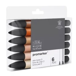 Set de 6 Rotuladores Promarker Tonos Piel #02 Winsor and Newton