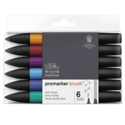 Set de 6 Rotuladores Promarker Brush Tonos Profundos Winsor and Newton