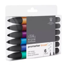 Set de 6 Rotuladores Promarker Brush Tonos Profundos Winsor and Newton