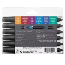 Set de 6 Rotuladores Promarker Brush Tonos Profundos Winsor and Newton