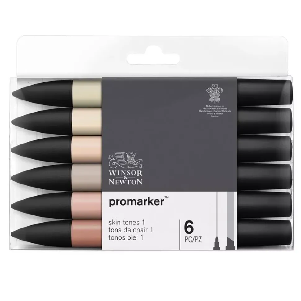 Set de 6 Rotuladores Promarker Tonos Piel #01 Winsor and Newton