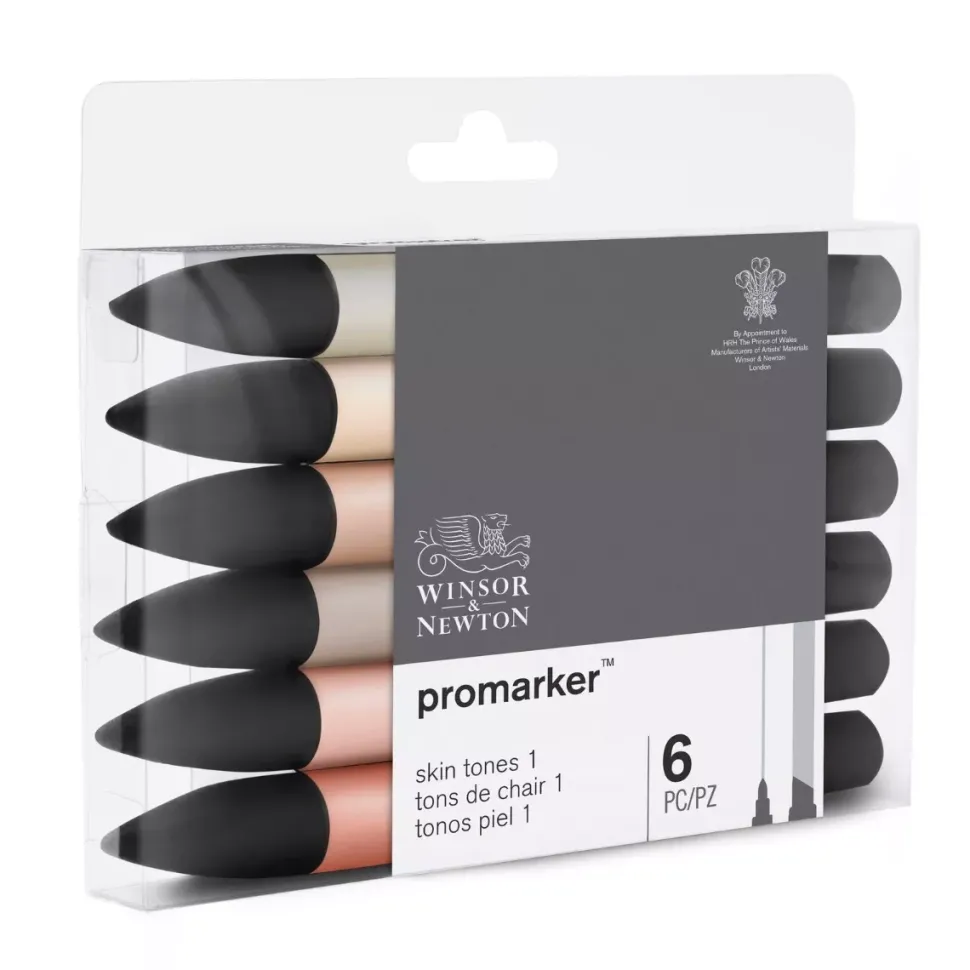 Set de 6 Rotuladores Promarker Tonos Piel #01 Winsor and Newton