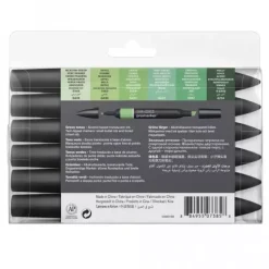 Set de 6 Rotuladores Promarker Tonos Verdes Winsor & Newton